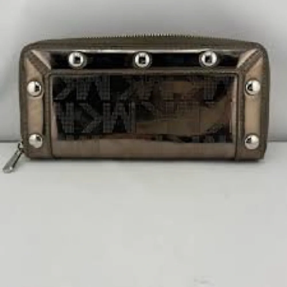 Michael Kors Studded Jet Set Zip Around Zipper Wallet
